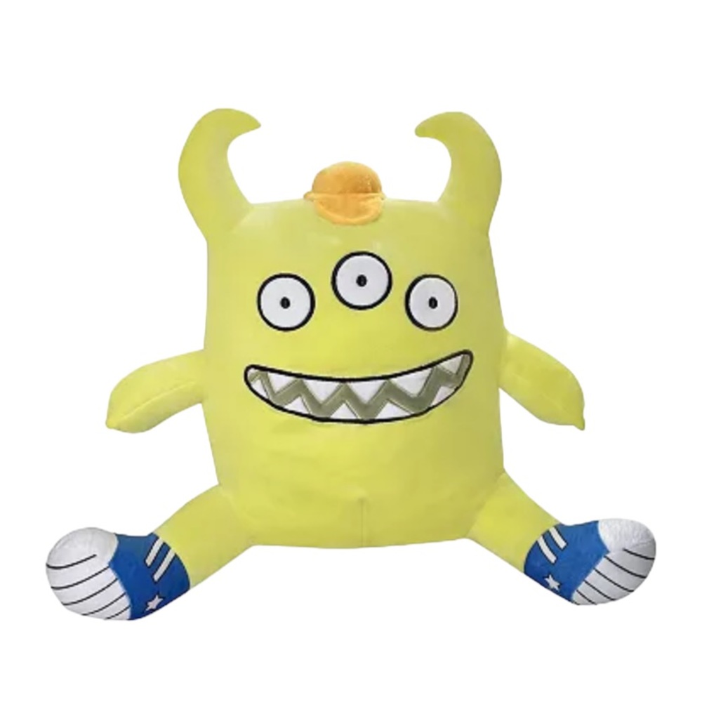 The Big One Kid’s Monster Squishy Throw Pillow in Limeade